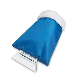 kunststof ijskrabber met warme handschoen blauw 197780