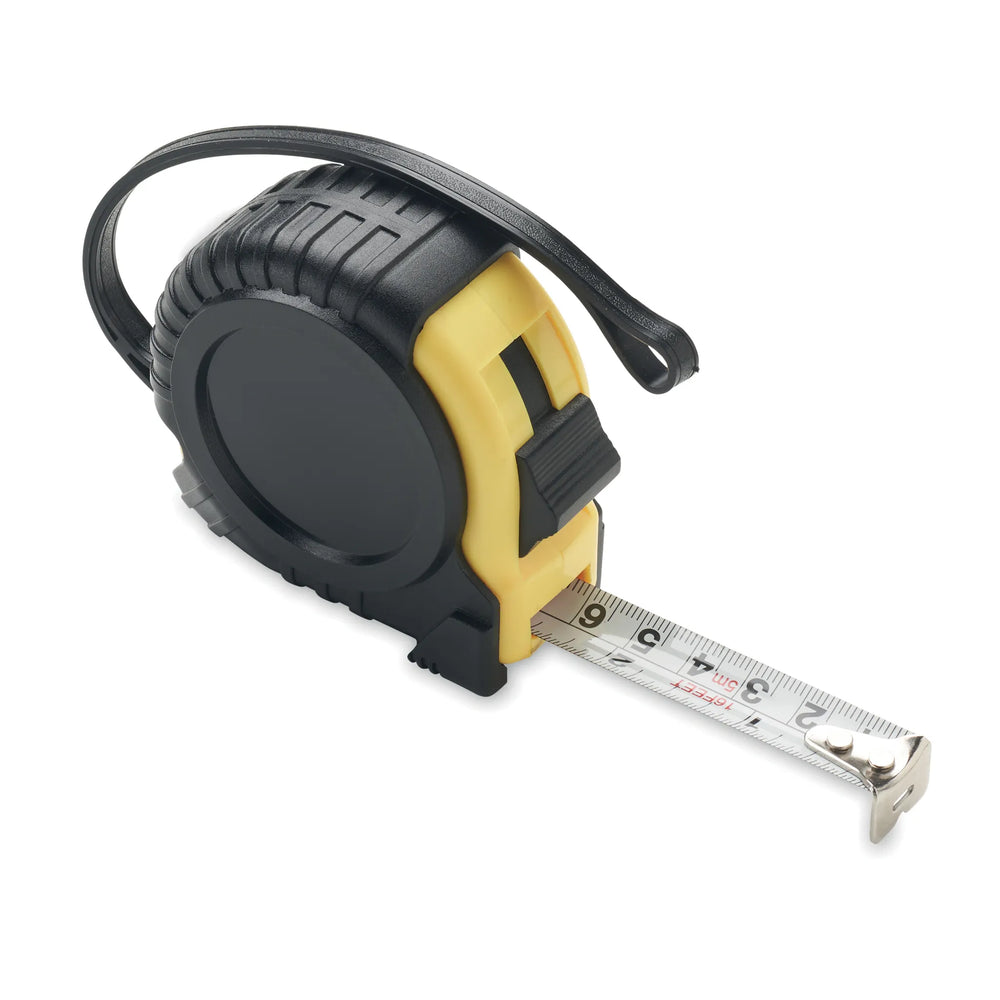 Rolmaat 5 meter abs metalen clip geel 198238