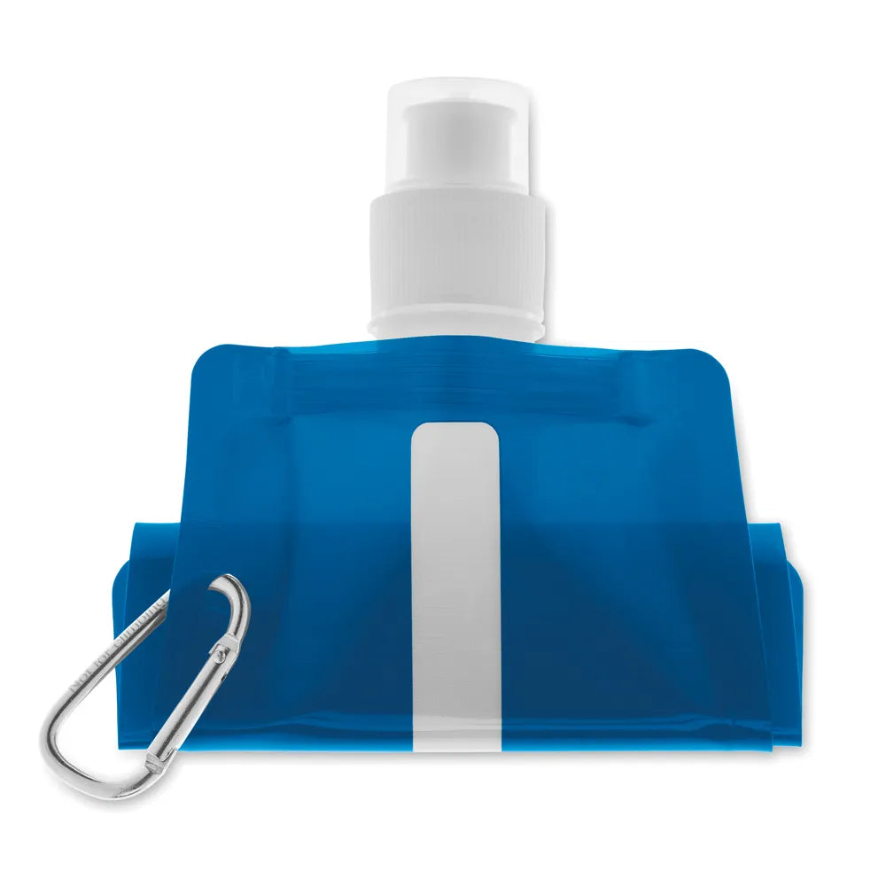 drinkfles 480 ml opvouwbaar blauw opgerold 198294