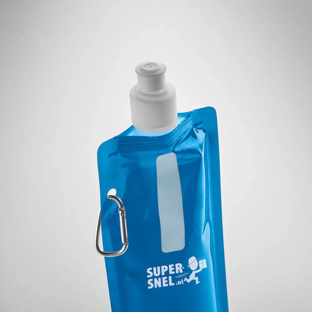 Opvouwbare PET drinkfles 480 ml detail, Blauw - 198294