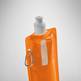Opvouwbare PET drinkfles 480 ml detail, Oranje - 198294