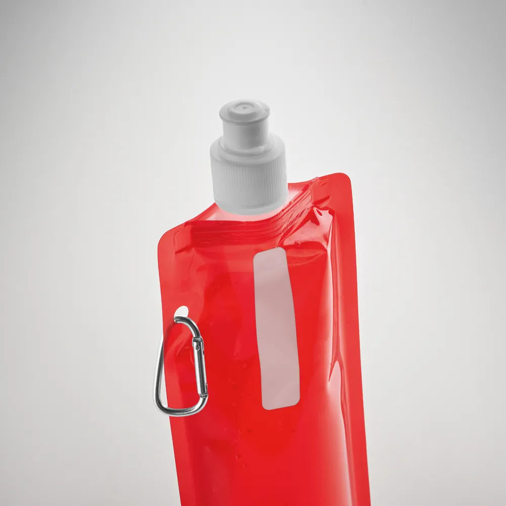 Opvouwbare PET drinkfles 480 ml detail, Rood - 198294