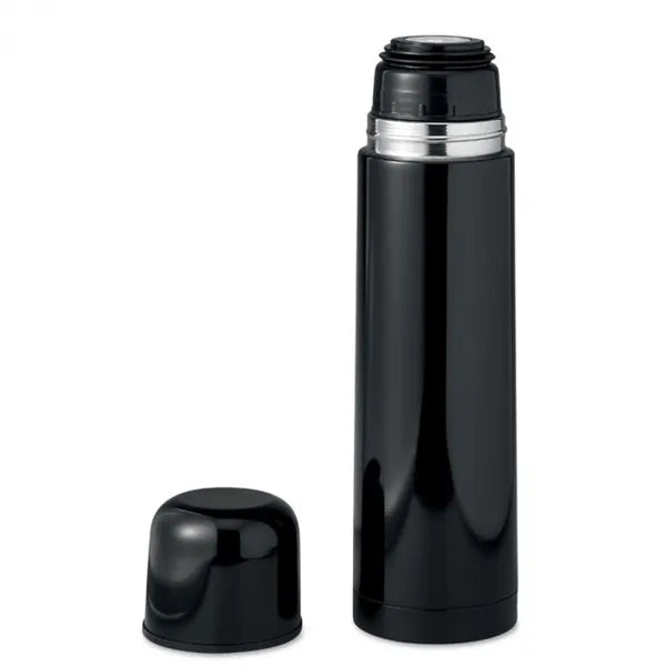 Dubbelwandige thermosfles 500 ml van roestvrij staal, Zwart - 198314