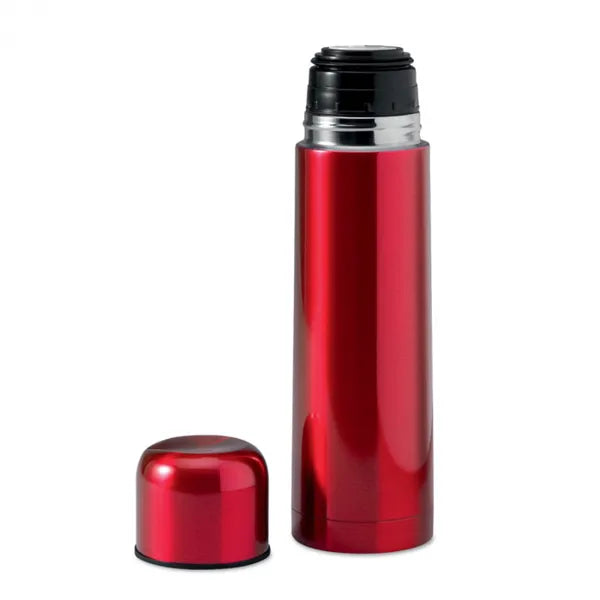 thermosfles 500 ml dubbelwandig rood 198314