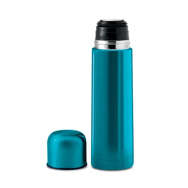 thermosfles 500 ml dubbelwandig turquoise zonder dop 198314