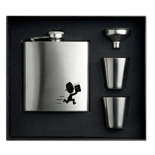 heupfles met bekertjes 175 ml schenktuit sfeer foto logo 198321