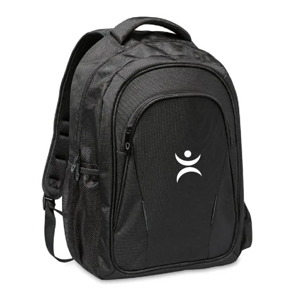 laptop rugtas polyester 15 inch zwart met logo 198399