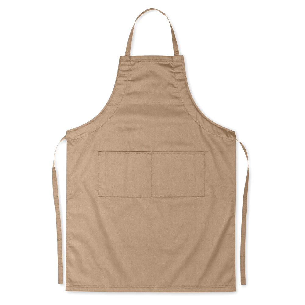 keukenschort met zakken polyester beige 198441