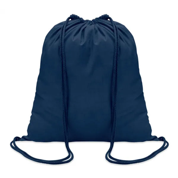 Katoenen rugzakje met trekkoord, Blauw - 198484
