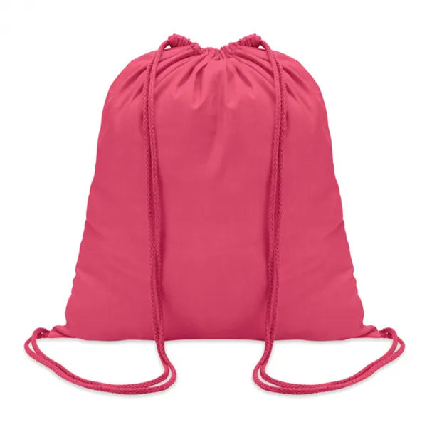 Katoenen rugzakje met trekkoord, Fuchsia - 198484