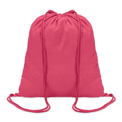 Katoenen rugzakje met trekkoord - Fuchsia