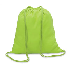 Katoenen rugzakje met trekkoord - Groen