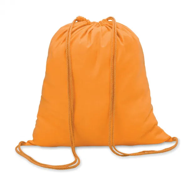 Katoenen rugzakje met trekkoord, Oranje - 198484