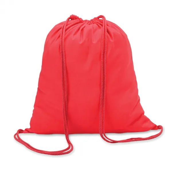 Katoenen rugzakje met trekkoord, Rood - 198484