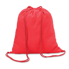 Katoenen rugzakje met trekkoord - Rood