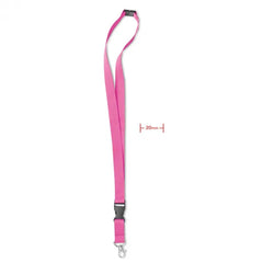 Polyester Lanyard met Metalen Mini Karabijnhaak – Fuchsia