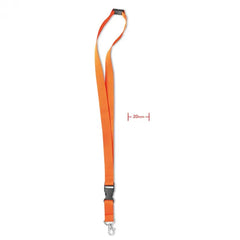 Polyester Lanyard met Metalen Mini Karabijnhaak – Oranje