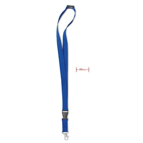 lanyard polyester karabijnhaak royal blue 198595
