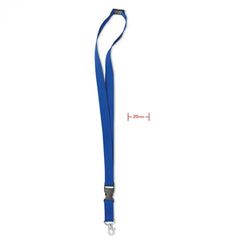 Polyester Lanyard met Metalen Mini Karabijnhaak – Royal Blue