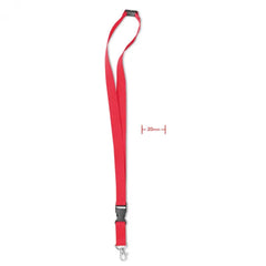 Polyester Lanyard met Metalen Mini Karabijnhaak – Rood