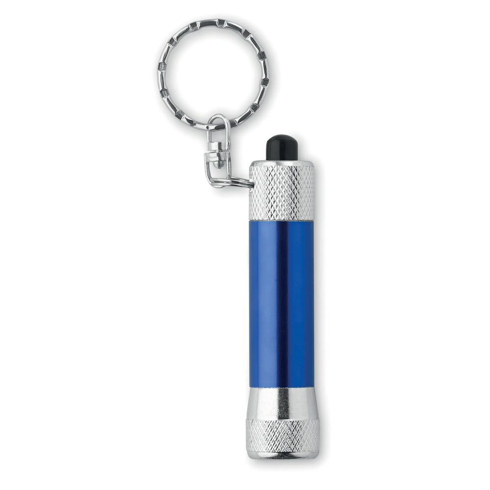 Mini aluminium zaklamp met sleutelhanger, Blauw - 198622