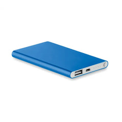 Powerbank 4000 mAh van gerecycled aluminium - Blauw
