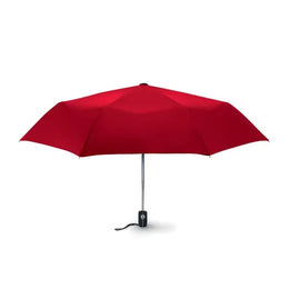 Opvouwbare automatische stormparaplu 21 inch geopend, Rood - 198780