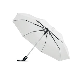 Opvouwbare automatische stormparaplu 21 inch geopend, Wit - 198780