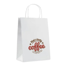 Papieren geschenktas 150 g/m² met bedrukking, Wit - 198808