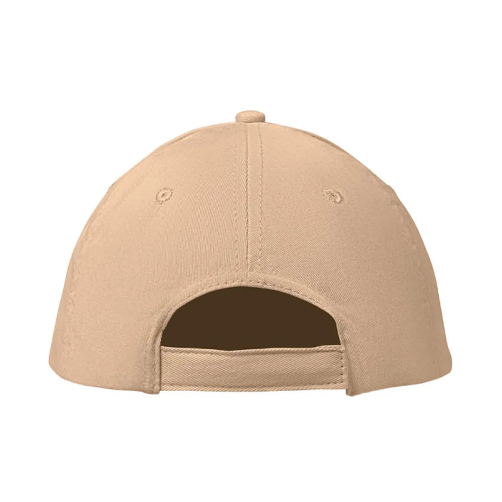  baseball cap 6 panelen beige achterkant 198834
