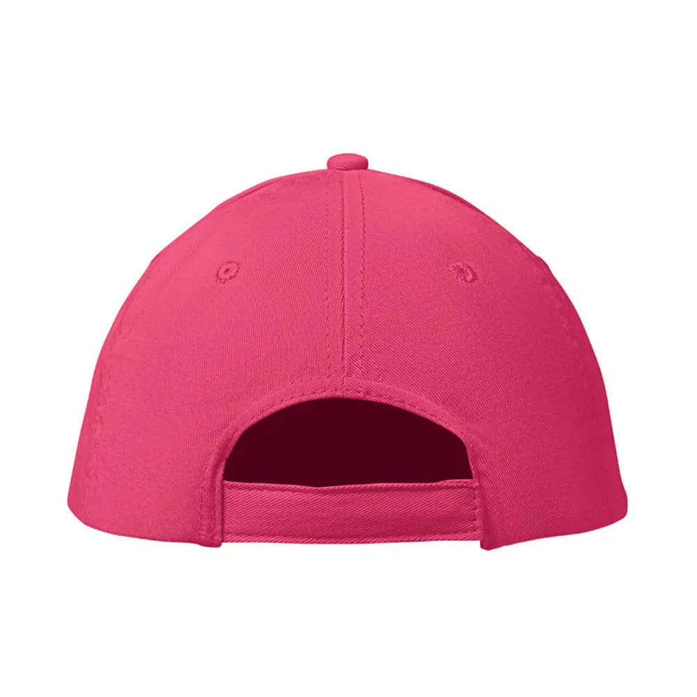 Baseballpet met 6 panelen en verstelbare sluiting achterzijde, Fuchsia - 198834