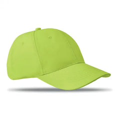 Baseball Cap met 6 Panelen en Verstelbare Sluiting - Lime Groen