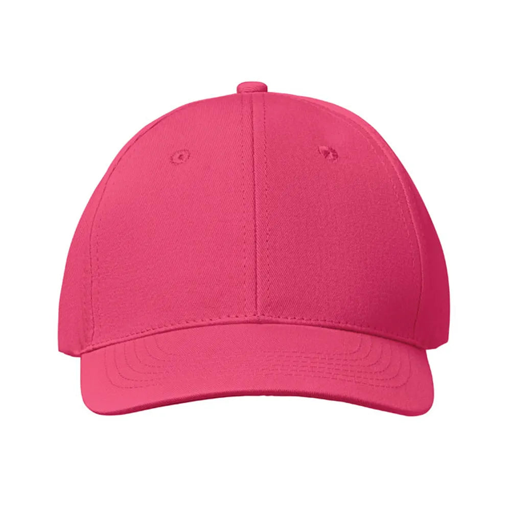 Baseballpet met 6 panelen en verstelbare sluiting voorzijde, Fuchsia - 198834