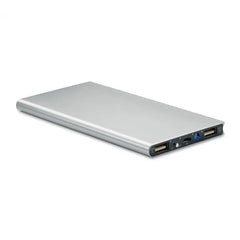 Powerbank 8000 mAh van gerecycled aluminium - Zilver