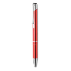 Balpen met drukmechanisme en aluminium afwerking - Rood