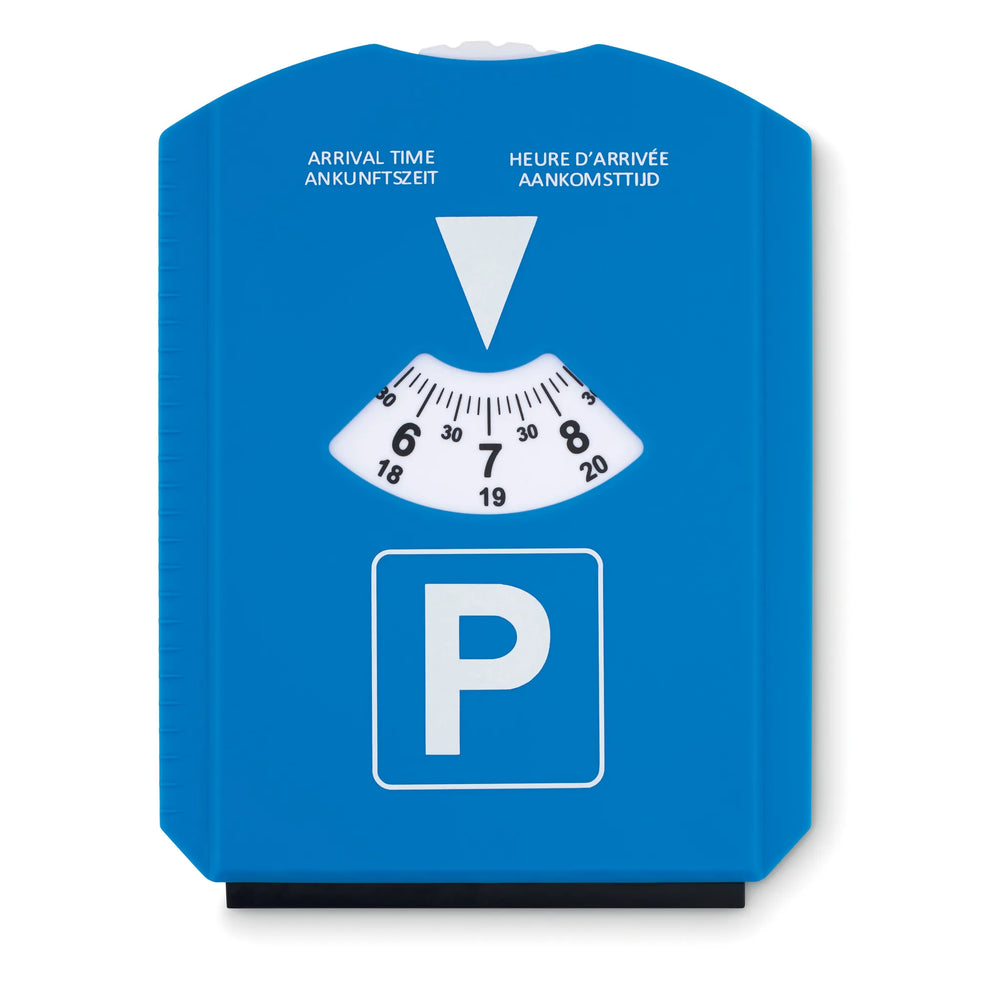 Parkeerkaart en ijskrabber in één voorzijde, Blauw - 198945