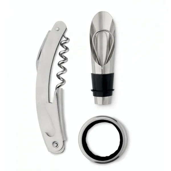 wijnset 3 delig magnetische sluiting zwart onderdelen 198999