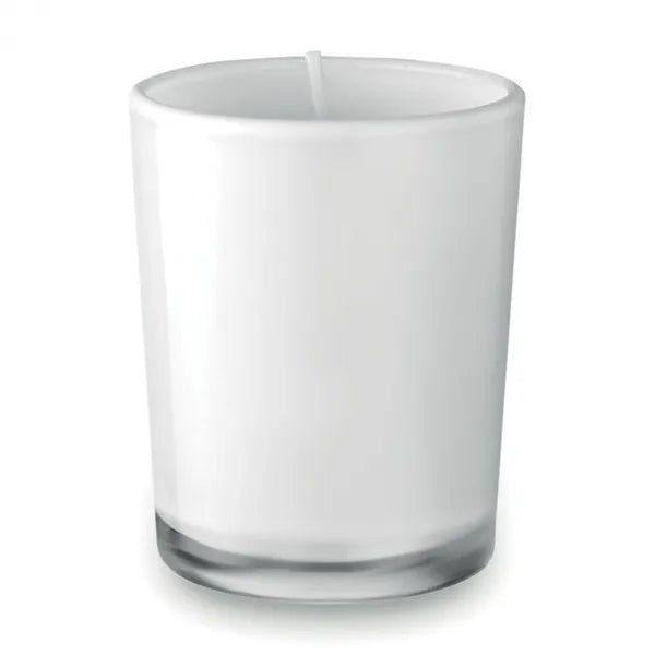 Geurkaars in gekleurd glas, Wit - 199030