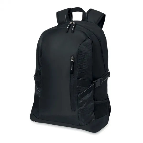 15 inch laptop rugtas met ripstop details, Zwart - 199096