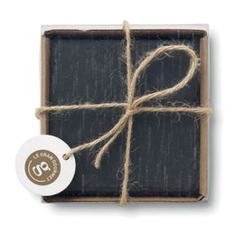 onderzetters 4 stuks leisteen zwart verpakking 199124