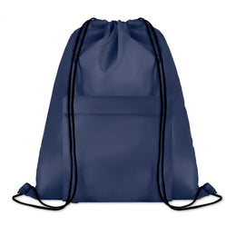 Polyester rugzakje met voorvak, Blauw - 199177