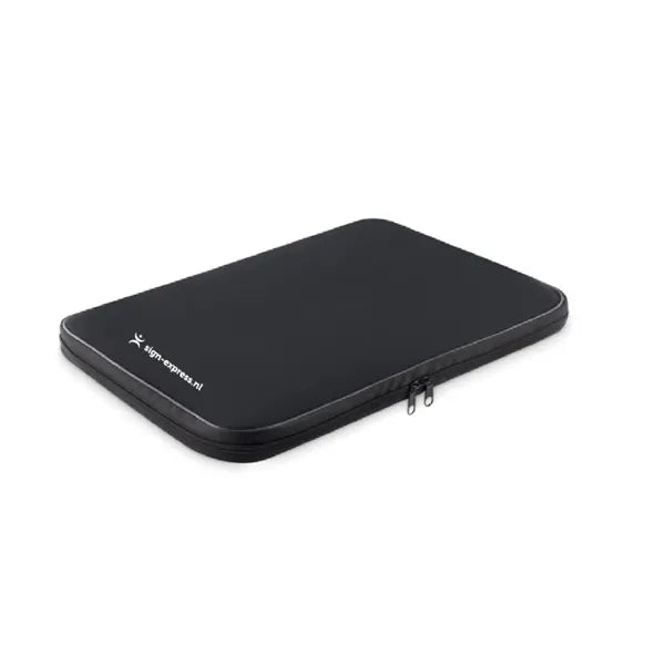 bescherm laptophoes 15 inch schuimrubber zwart met logo 199202