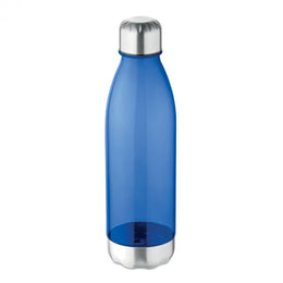 Tritan drinkfles 600 ml met RVS dop en onderzijde, Blauw - 199225