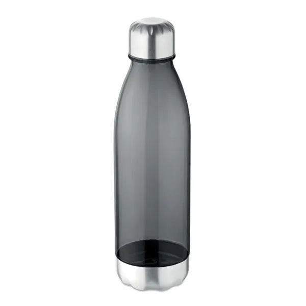 Tritan drinkfles 600 ml met RVS dop en onderzijde, Zwart - 199225