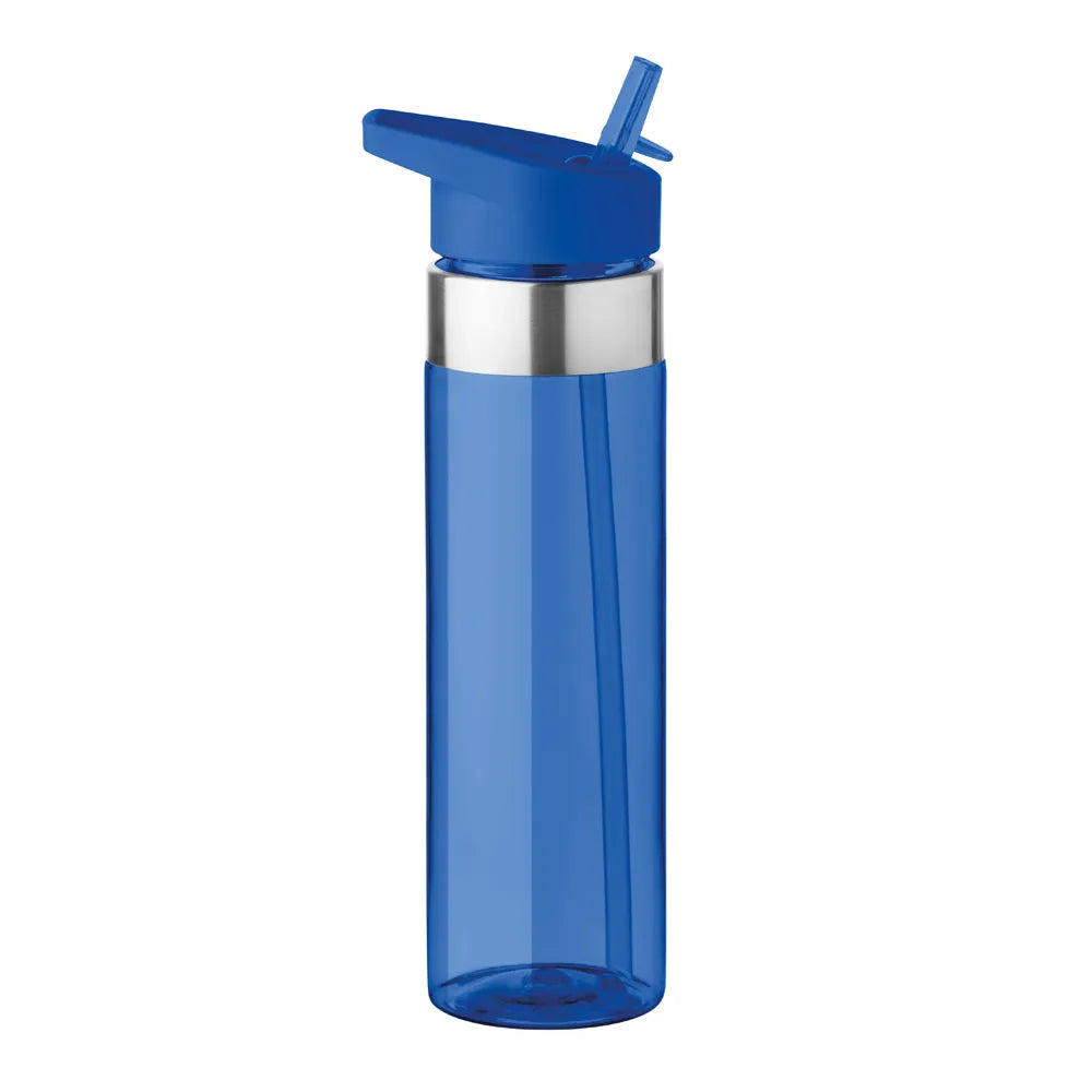 Essentix tritan drinkfles met rietje BPA-vrij 650 ml, Blauw - 199227