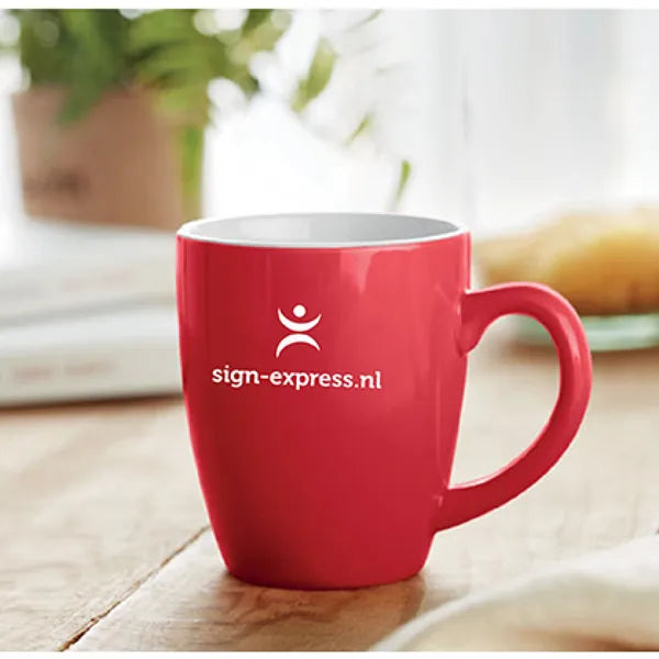 klassieke keramische mok 290ml rood met logo sfeer foto 199242