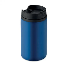 Dubbelwandige Beker 250 ml van RVS met Lekvrije Dop - Blauw