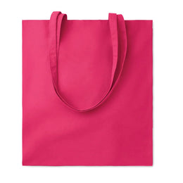 gekleurde katoenen boodschappentas lange hengsels fuchsia 2 199268