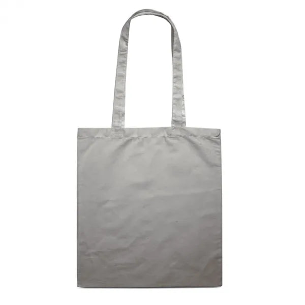 gekleurde katoenen boodschappentas lange hengsels grijs 199268