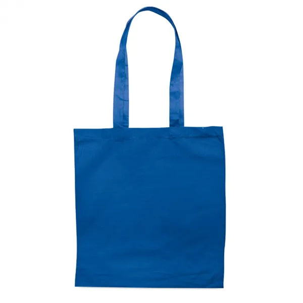 gekleurde katoenen boodschappentas lange hengsels royal blue 199268